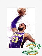 Load image into Gallery viewer, Lebron James Dunk Water Colour
