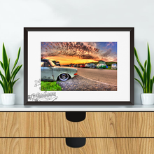 Load image into Gallery viewer, Volkswagen Capmervan Lineup Sunset
